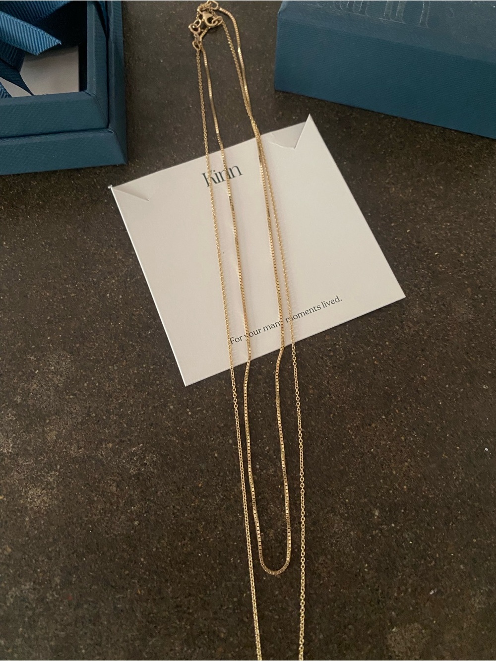 Kinn micro Rolo and box chain necklace stack NIB - Picture 4 of 9